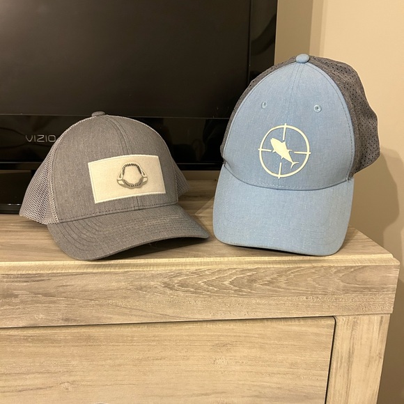 Other - Bundle Gray and Blue Mesh fishing Caps